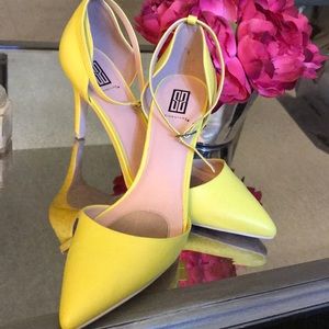 wide width neon heels